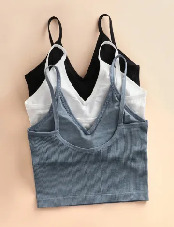 Set bustiere 3 bucati SHEIN, mix culori
