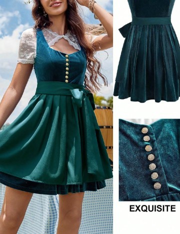 Rochie scurta SHEIN, albastru/verde