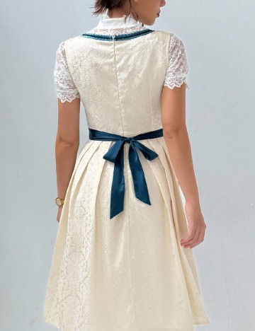 Rochie scurta SHEIN, albastru/crem
