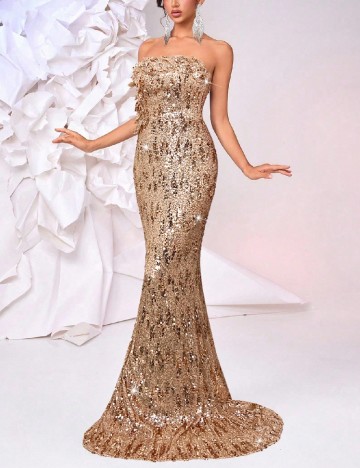 Rochie lunga SHEIN, auriu