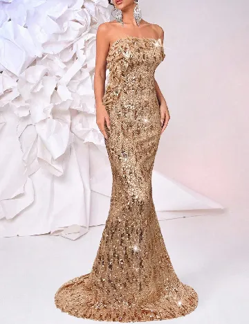 Rochie lunga SHEIN, auriu