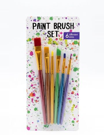 Set pensule 6 bucati DLP Industry, mix culori