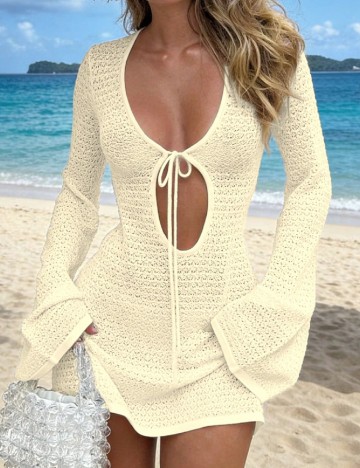 Rochie scurta SHEIN, crem