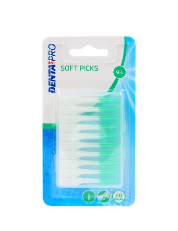 Set periute interdentare, 40 de bucati M-L Denta Pro, alb