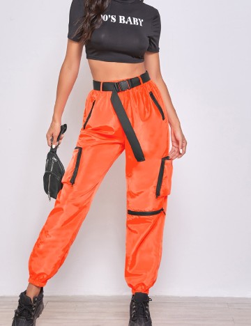 Pantaloni SHEIN, portocaliu
