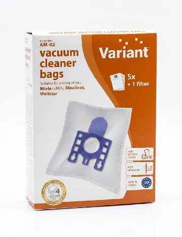 Set saci pentru aspirator 5 bucati Variant, alb