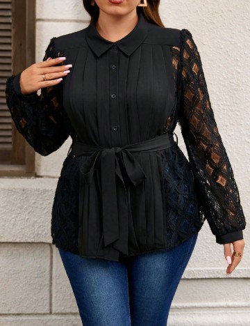 Camasa SHEIN CURVE, negru
