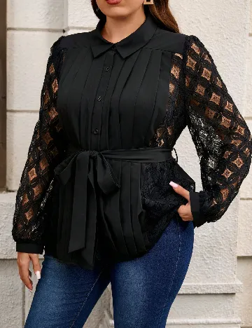 Camasa SHEIN CURVE, negru