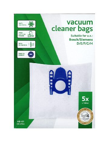 Saci pentru aspirator 5 bucati ACTION, alb