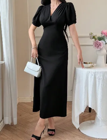Rochie lunga Dazy, negru