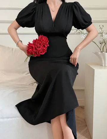 Rochie lunga Dazy, negru