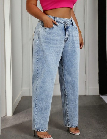 Blugi SHEIN CURVE, albastru