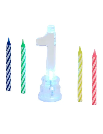 Set lumanare LED si lumanari aniversare Party Universe, mix culori