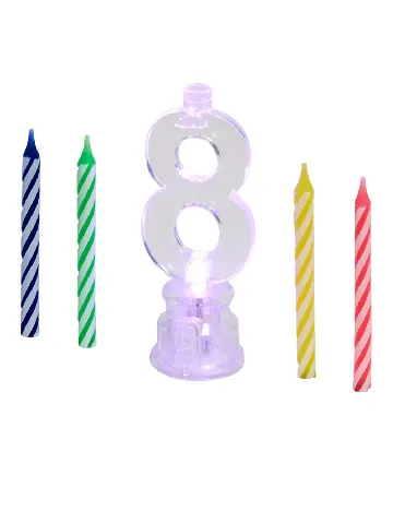 Set lumanare LED si lumanari aniversare Party Universe, mix culori
