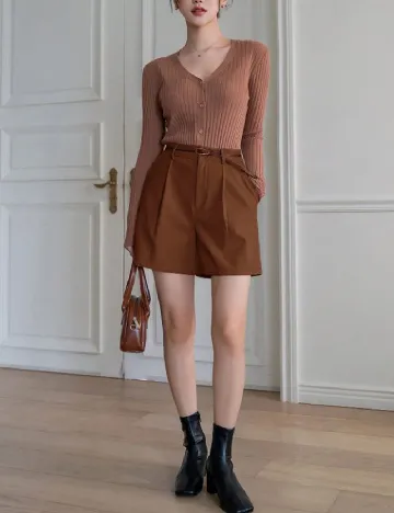 Pantaloni scurti SHEIN, maro