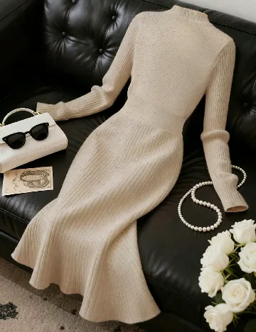 Rochie medie SHEIN, crem