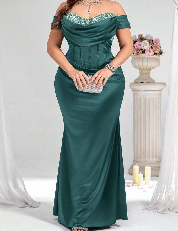 Rochie lunga SHEIN CURVE, verde