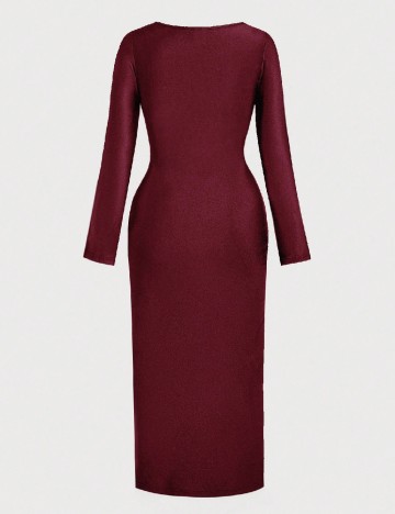 Rochie medie SHEIN CURVE, pruna