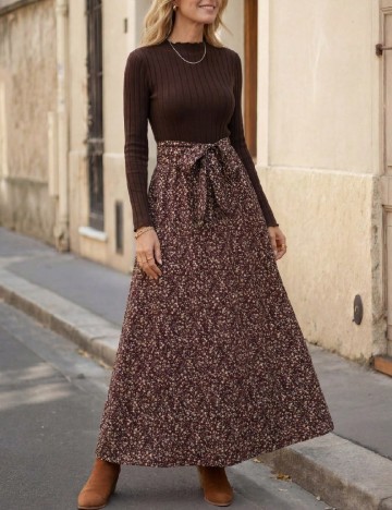 Rochie medie Emery Rose, maro