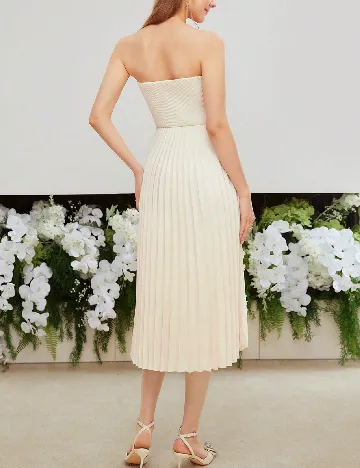 Rochie medie MOTF, crem