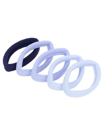 Set elastice de par 5 bucati ACTION, albastru