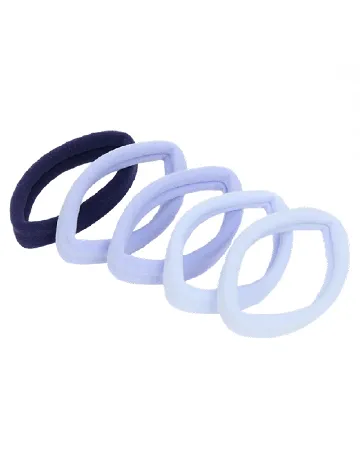 Set elastice de par 5 bucati ACTION, albastru