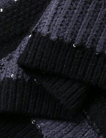 Tricou Dazy, negru/albastru