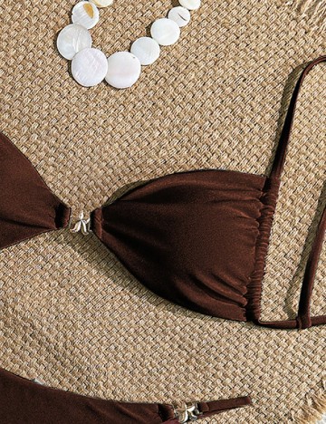 Costum de baie SHEIN, maro