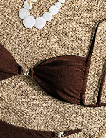 Costum de baie SHEIN, maro