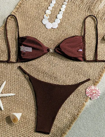 Costum de baie SHEIN, maro