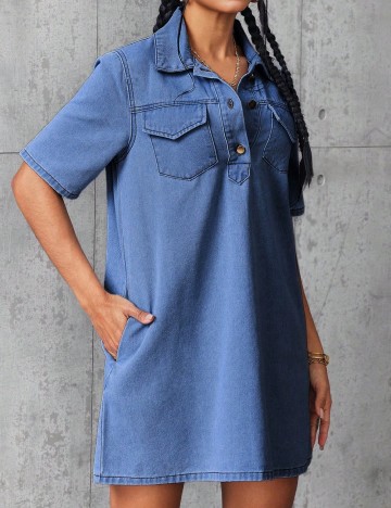 Rochie scurta SHEIN, albastru