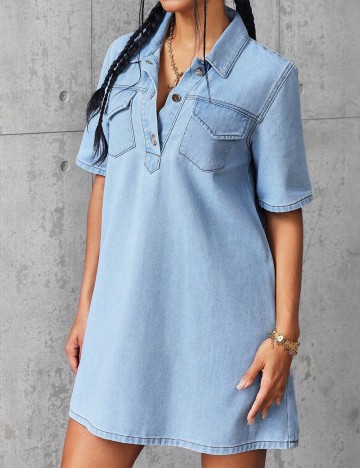Rochie scurta SHEIN, albastru