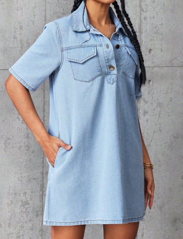 Rochie scurta SHEIN, albastru