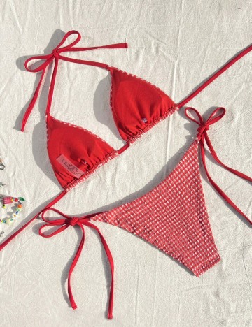 Costum de baie SHEIN, rosu