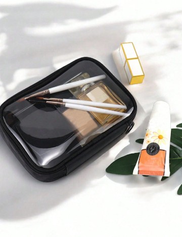 Set genti pentru cosmetice 2 bucati SHEIN, negru