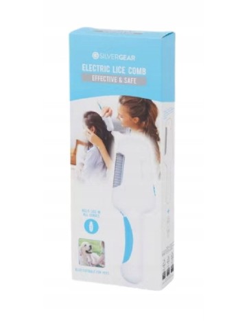 Pieptene electric pentru păduchi SILVERGEAR, alb
