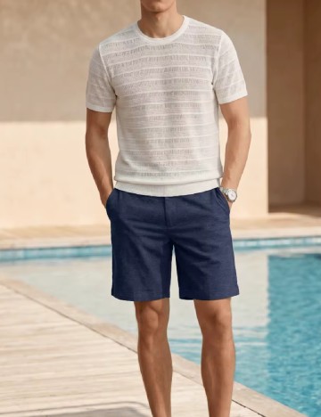 Pantaloni scurti SHEIN, albastru