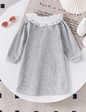 Rochie Shein Kids, gri/alb