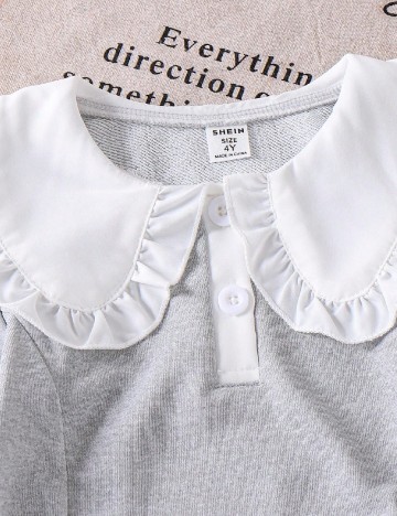 Rochie Shein Kids, gri/alb