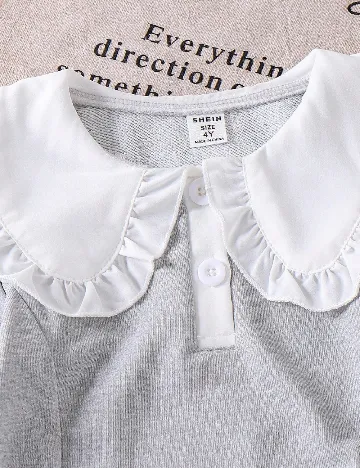 Rochie Shein Kids, gri/alb
