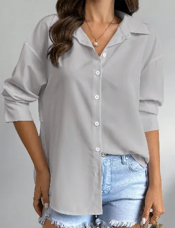 Camasa Oversize SHEIN, gri