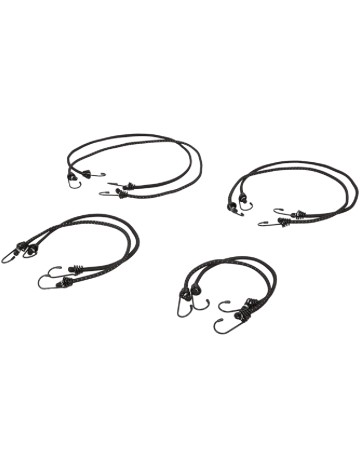 Sfori elastice cu carlige 8 bucati ACTION, negru