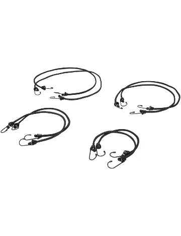 Sfori elastice cu carlige 8 bucati ACTION, negru