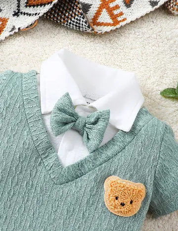 Salopeta Shein Kids, verde