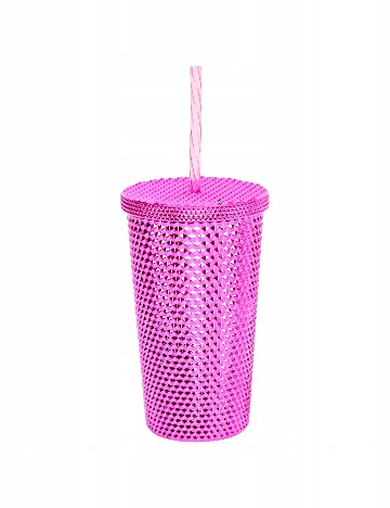 Pahar cu pai, 475 ml Schou, roz