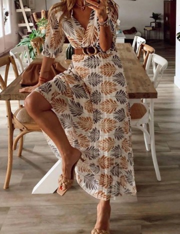 Rochie lunga SHEIN CURVE, crem