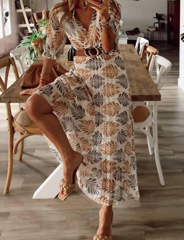 Rochie lunga SHEIN CURVE, crem