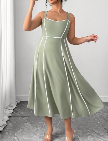 Rochie medie SHEIN CURVE, verde