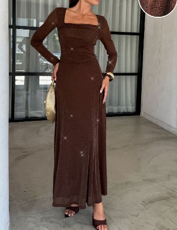 Rochie lunga SHEIN, maro