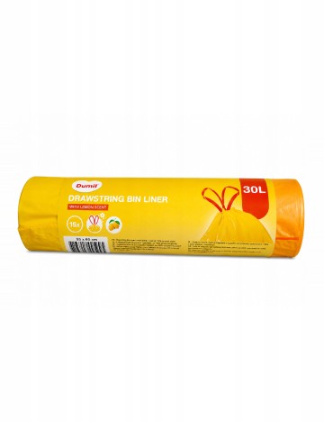 Saci de gunoi parfumati 30 L, 15 bucati Dumil, galben